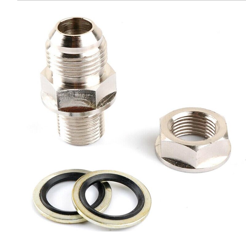 1PCS Car Modified Accessories DIY Turbo Oil Pan / Oil Sump Return Drain Adapter Bung Fitting 10AN No Weld