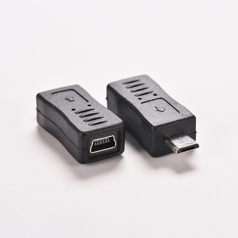 Adaptador Micro USB macho a Mini USB hembra, adaptador convertidor de conector para teléfonos móviles MP3, 1 ud.
