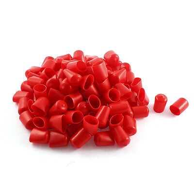 100 Stks Rode Zachte Plastic PVC Geïsoleerde End Mouwen Caps Cover 16mm Dia
