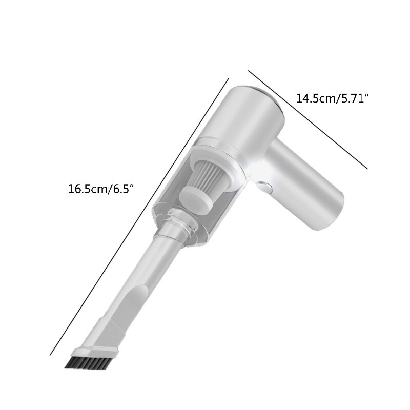 Mini Cordless Handheld Keyboard Drawer Vacuum Cleaner with LED Lamp Pet Hair Powerful Cyclonic Portable USB for Car Home