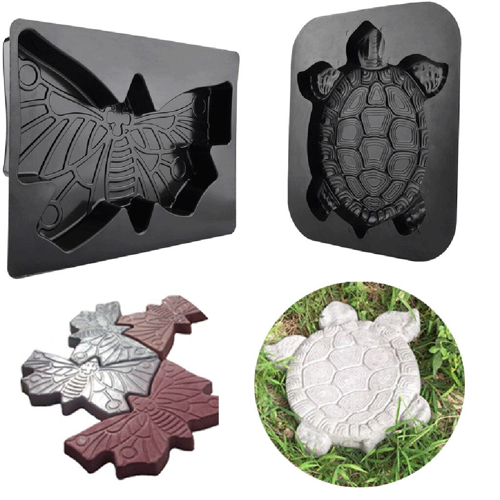Turtle Stepping Stone Mold Concrete Cement Mould ABS Tortoise Garden Path 44CM Concrete Molds форма для бетона