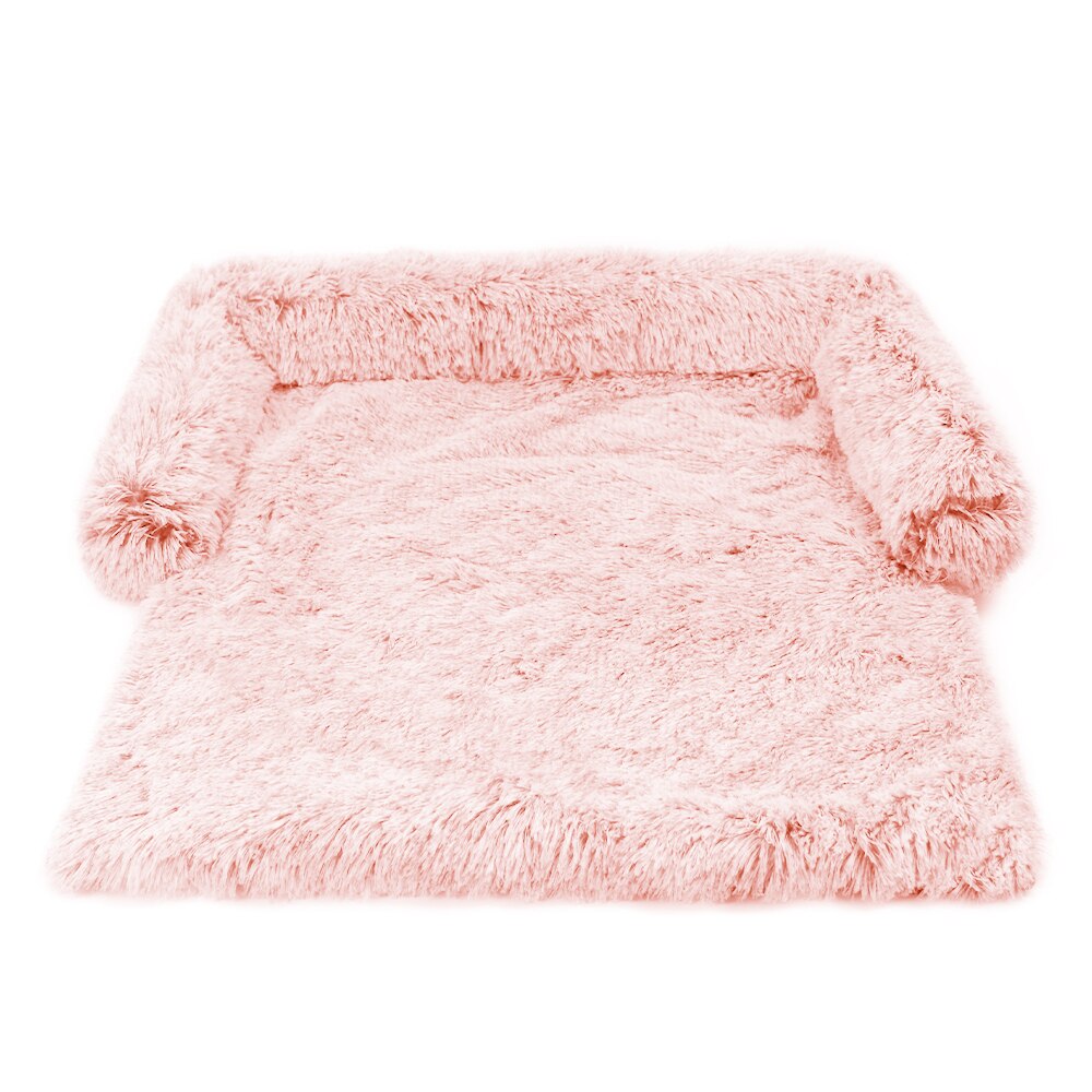 Hond Bed Voor Grote En Kleine Hond Sofa Bedden Pluche Kennel Huisdieren Nest Kussen Honden Levert Winter Slapen Meubels protector: Pink / L 115x95x15cm