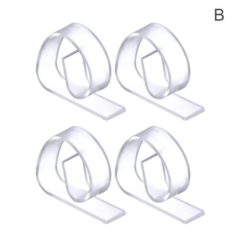 Pinzas ABS para mesa de Picnic, suministros útiles de pícnic para , paño de , E7U3, 4 unids/set/juego: transparent