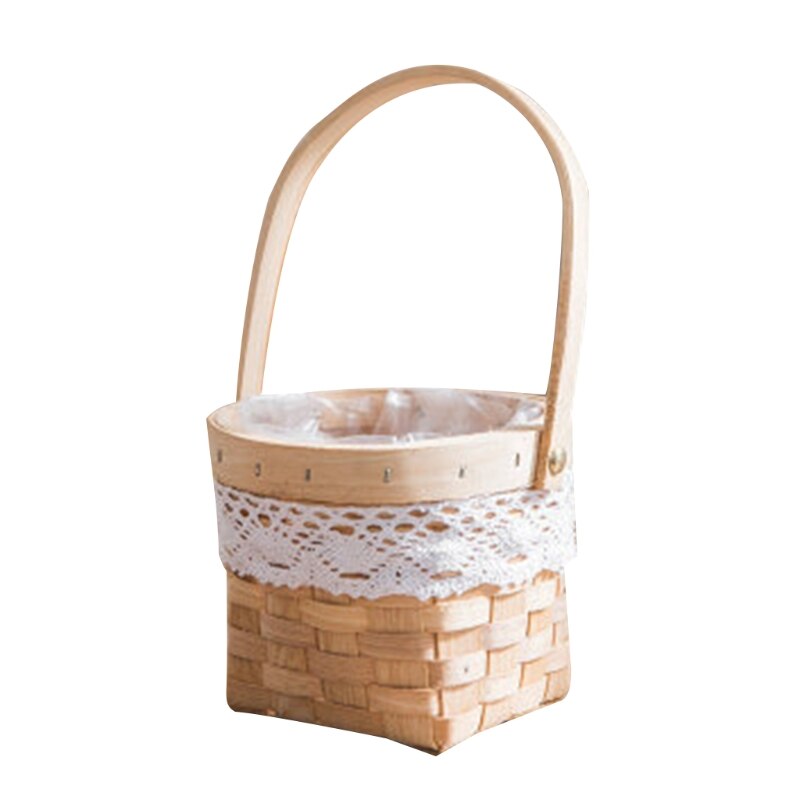 Handgemachte Natürliche Rattan Gewebt Blume Hand Korb Heimat Küche Garten Gemüse Lagerung Container Pflanzer Halfter: 12