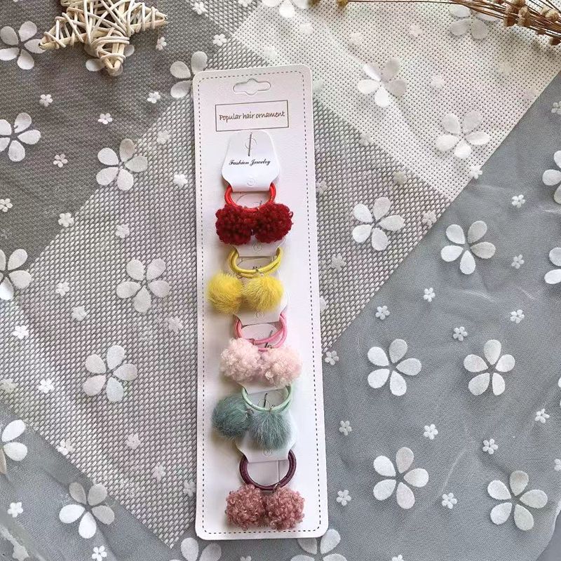 20 stuks/set kinderen pluche haarelastiekjes touw ballen geruite knoop peuters elastische haarband hoofdband baby staart haar meisjes accessoires: G -20 stuks
