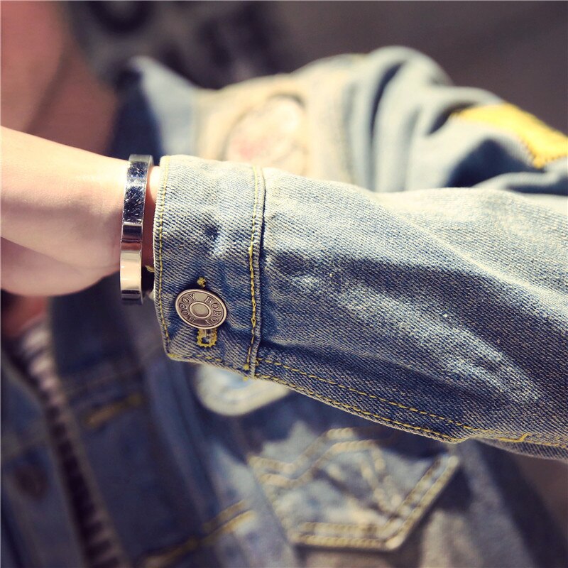 Cowboy jakke herre denim jakke forår efterår frakke herretøj plus størrelse overtøj m -5xl
