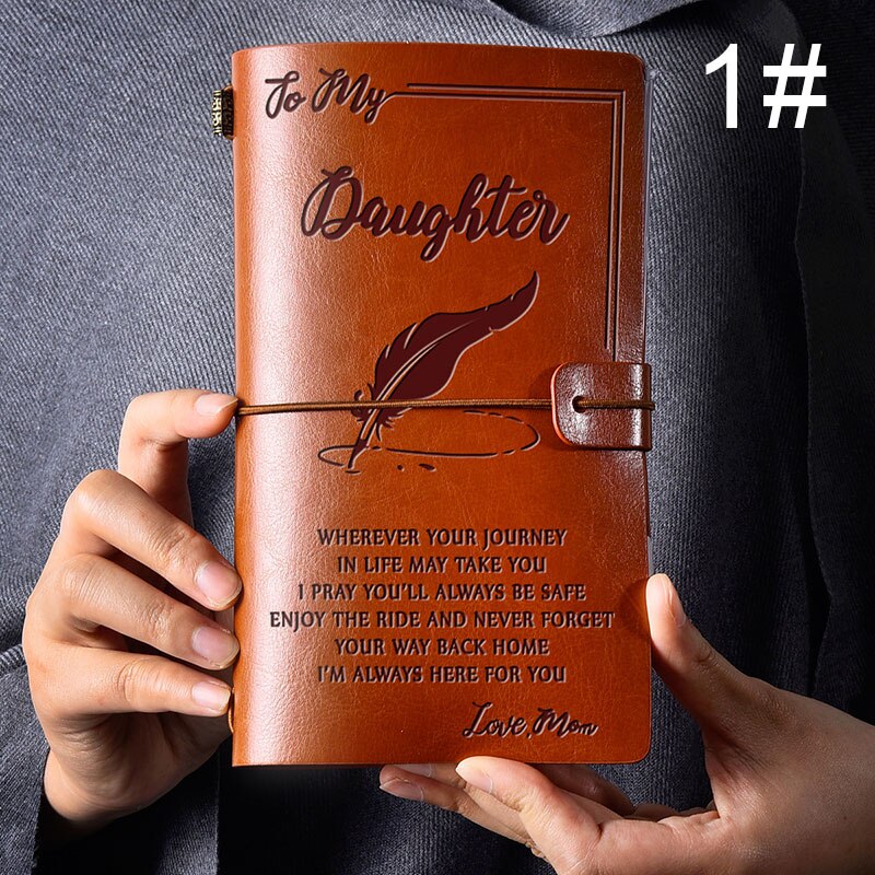 Vintage Engraved Journals Retro PU Leather Notebook Diary Notepad Note Book Stationery Traveler Journals: Burgundy