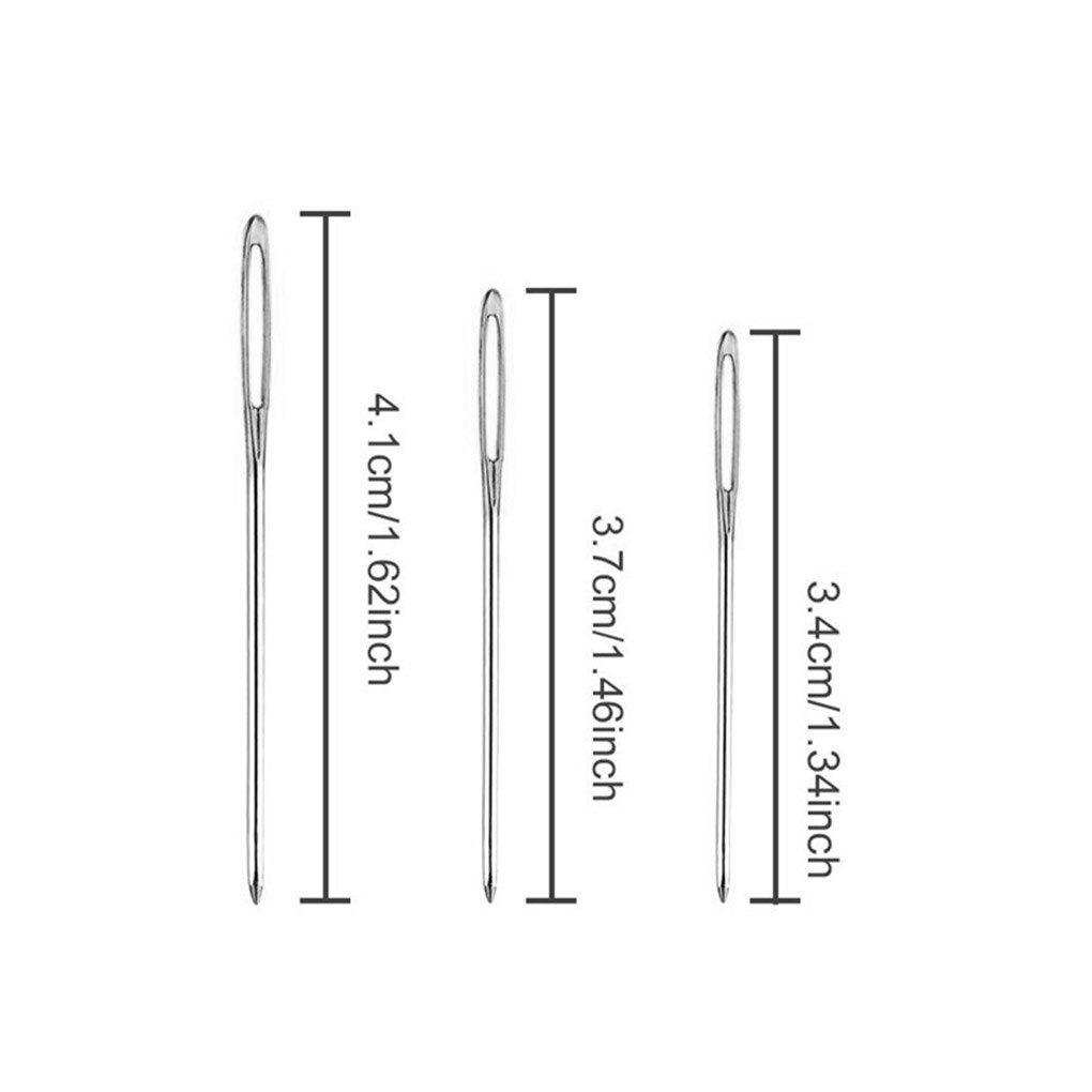 30pcs Cross-stitch Needles Embroidery Large Eye Sewing Needles Hand Sewing Tool with Threader