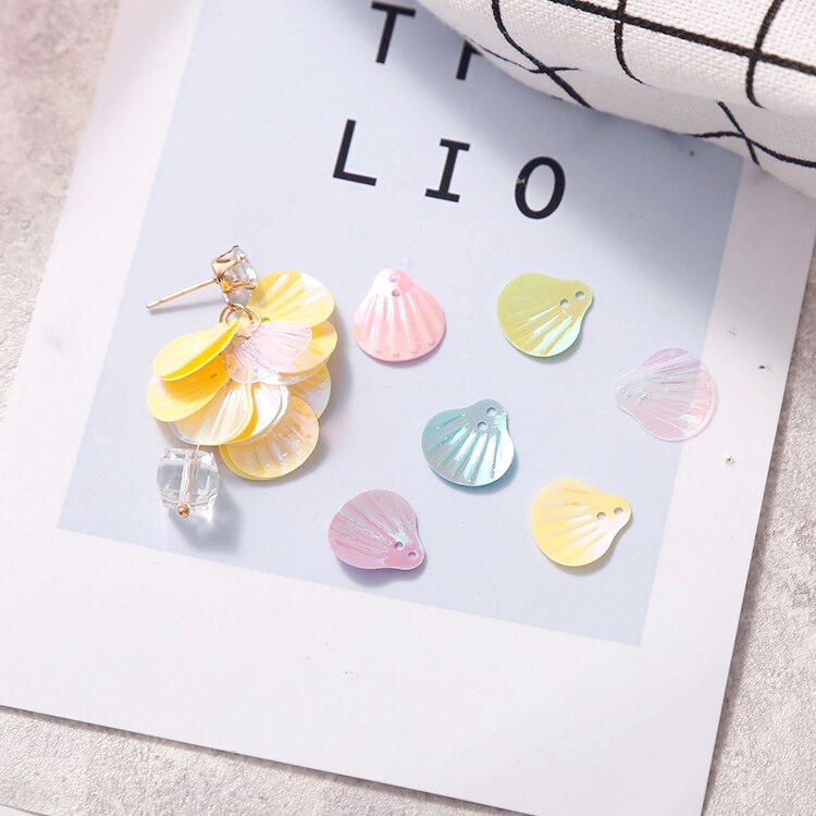 450Pcs 13Mm Grote Shell Pailletten Losse Pvc Pailletten Voor Ambachten Diy Kleding Oorbel Accessoires Mix Ab Multi Kleuren spangles