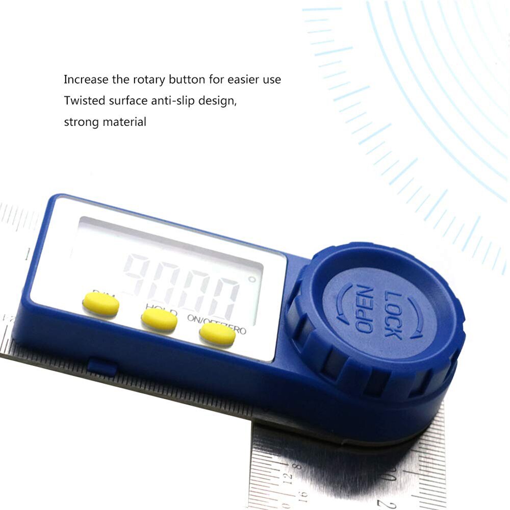 Digital Protractor 200mm 7 Inch Digital Angle Finder Protractor Ruler Meter Inclinometer Goniometer Level Electronic Angle Gauge