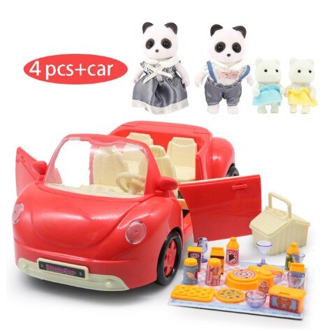 Simulazione per bambini famiglia di animali della foresta 1:12 mobili per case delle bambole figura carina coniglio in miniatura bambine giocattoli regali: 10