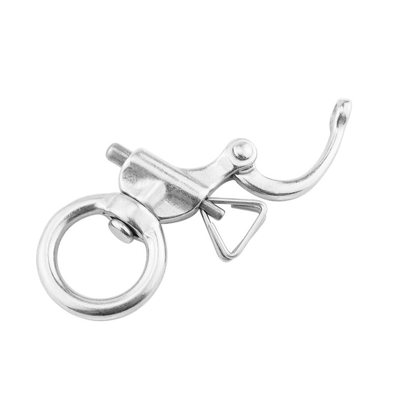 2Pcs/Set Swivel Eye Snap Shackle Quick Release Bail Rigging Stainless Steel Hook