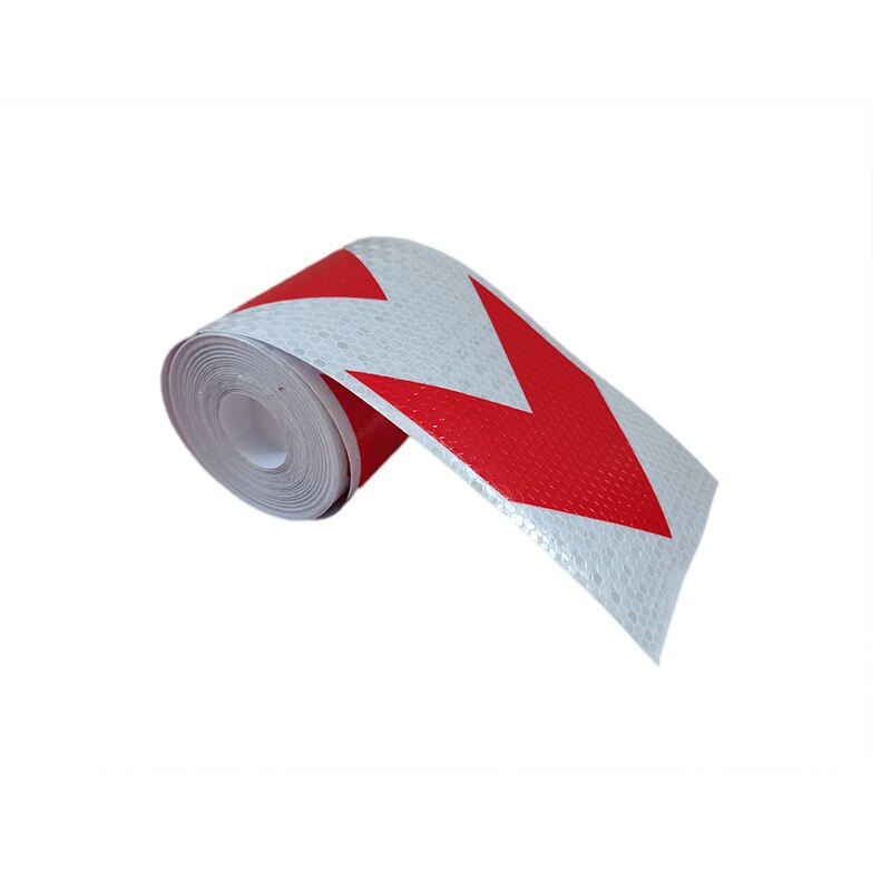 Ruban adhésif réfléchissant 3M de Long, 10Cm de large, bande adhésive de couleur, équipement de sécurité, bande d&#39;avertissement avec colle, ceinture réfléchissante de nuit: Red-white arrow