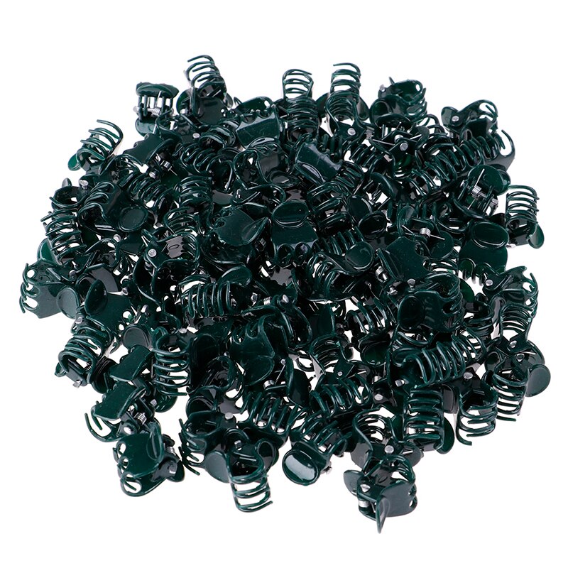 100 Pcs/Bag Plastic Plant Support Clips Orchid Stem Clip for Vine Support Vegetables Flower Tied Bundle Branch Clamping