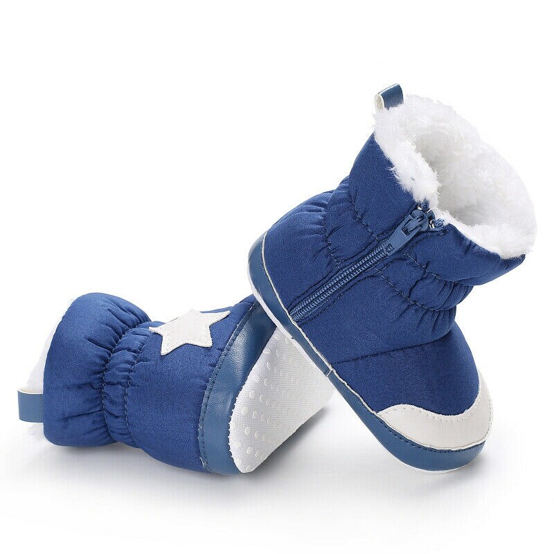 Baby Meisje Jongen Zachte Booties Winter Pluche Snowboots Mode Anti-Slip Schoenen Prewalkers