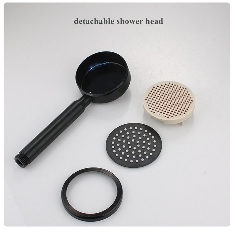 Badkamer Accessoires Sproeier High Flow Regen Afneembare Douchekop Zwart Verwijderbare Handheld Waterval Douchekoppen Hoge Druk
