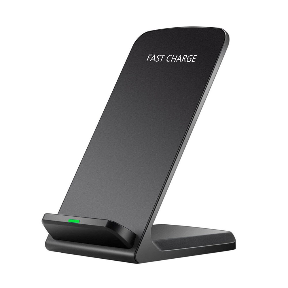 GYSO 15W Qi Wireless Charger Quick Charge Dock For Samsung S10 S9 Fast Charging Stand Pad For iPhone 12 SE2 11 Pro XS Max XR X 8: 15W Black