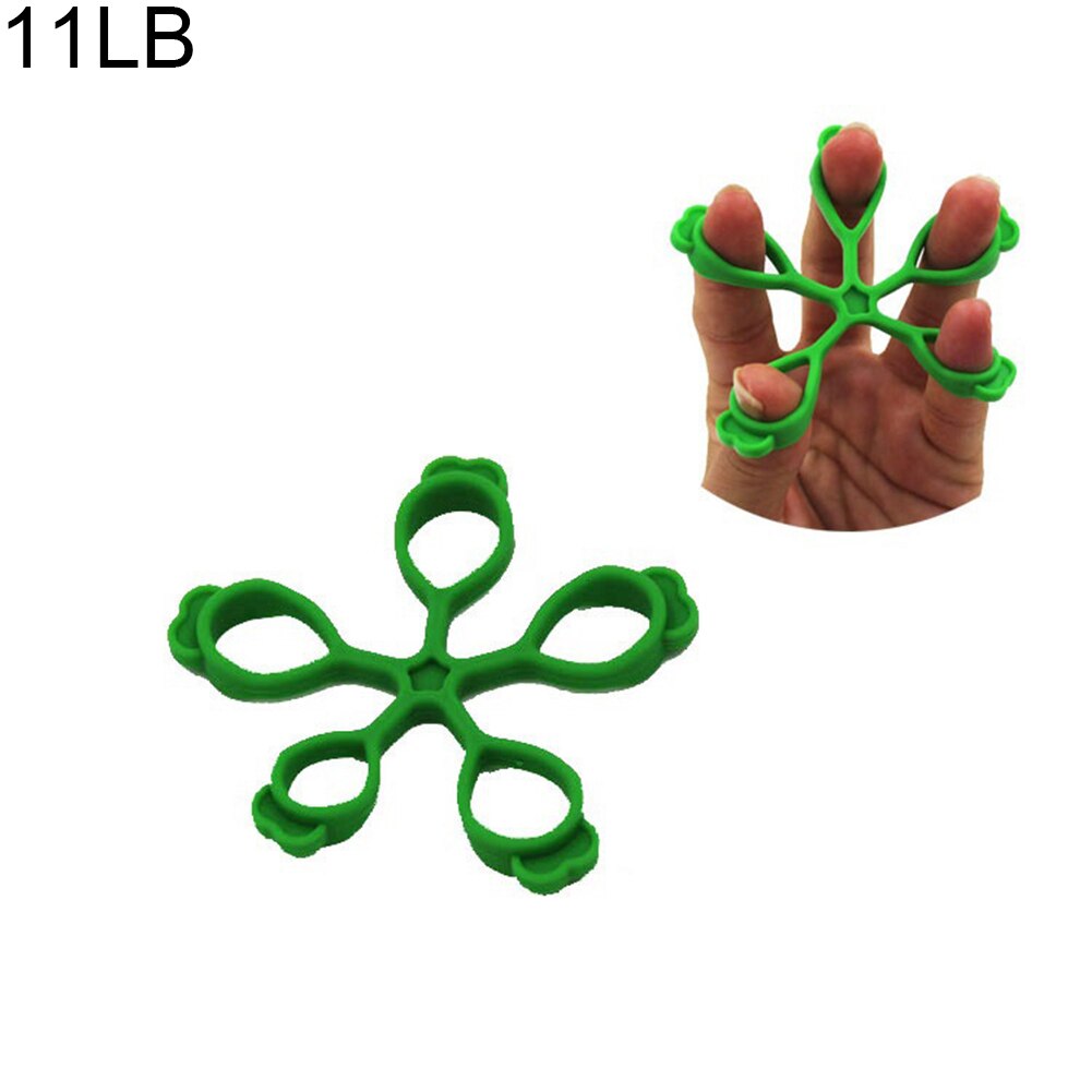 1PC Soft Silicone Finger Gripper Stretcher Trainer Hand Exerciser Grip Strength Strengthener Wrist Flexible Exercise Accessories: Army Green