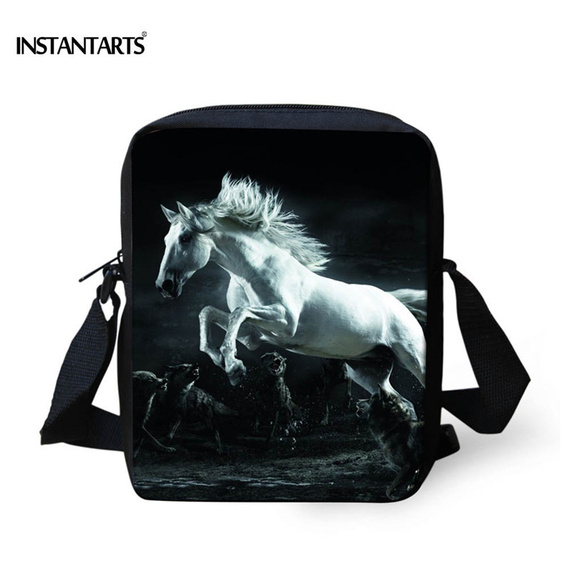 Instantarts Crazy Horse Schooltassen Voor Jongens Kids Animal Satchel Kinderen Kleine Schouder Boek Tas Kleuterschool Kindje Schooltas: Z914E