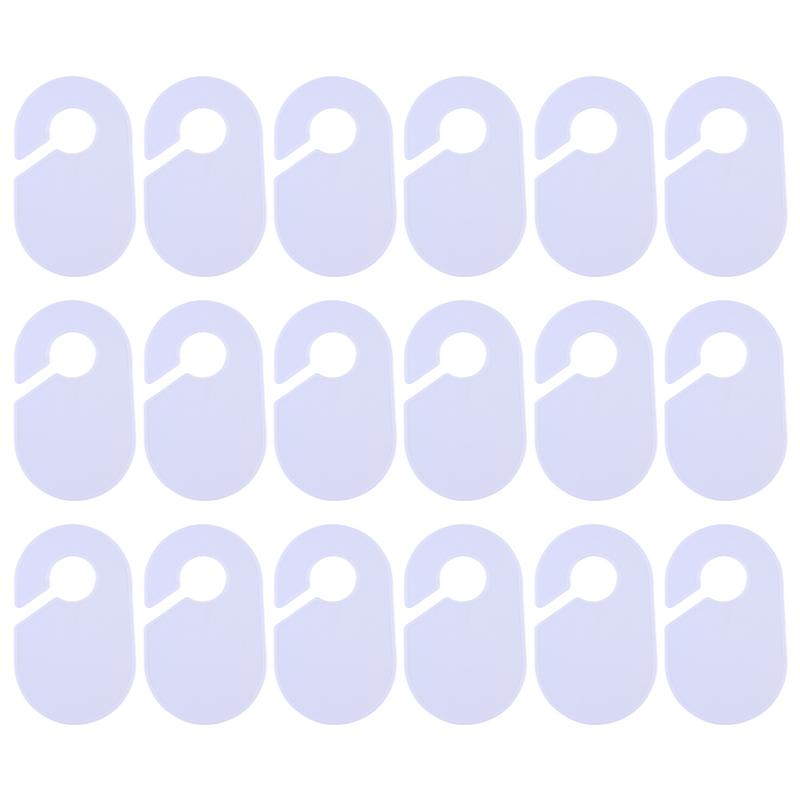 18 Pcs Clothing Size Dividers Clothing Hanger Divider for Store Clothes Mall Home: White