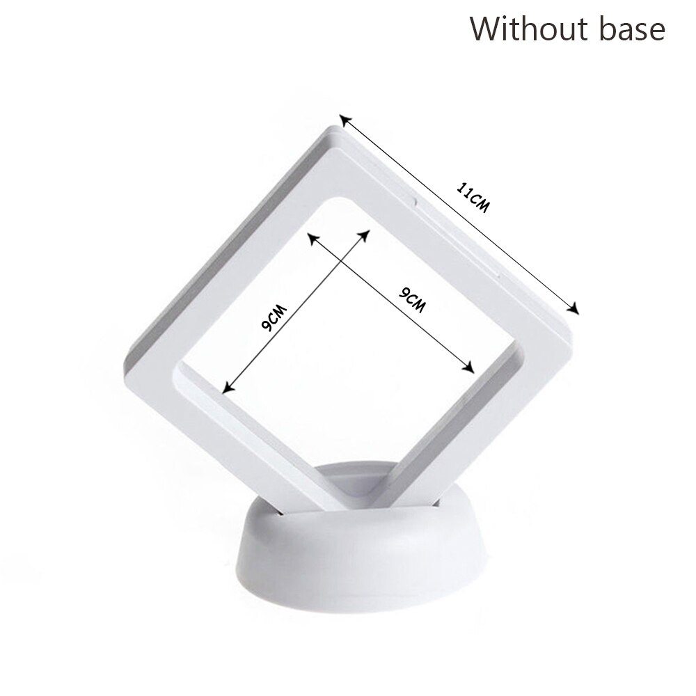 Picture Frame Shadow Box Jewelry Display Stand Ring Pendant Holder Protect Jewellery Stone Presentation Case 3D Boxs: D No base