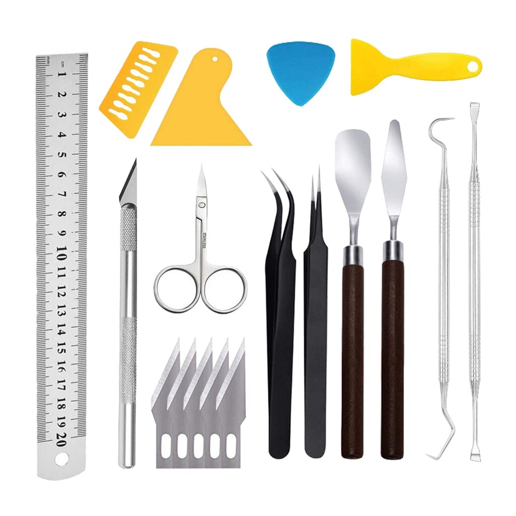 18Pcs Craft Vinyl Weeding Tools Set Basic Vinyl Tool for Cricut Cameos Lettering