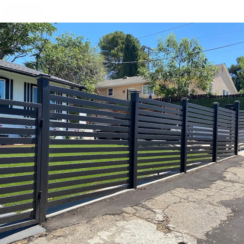 Panneau de clôture extérieur en aluminium en métal noir, service de modélisation 3D, offre spéciale