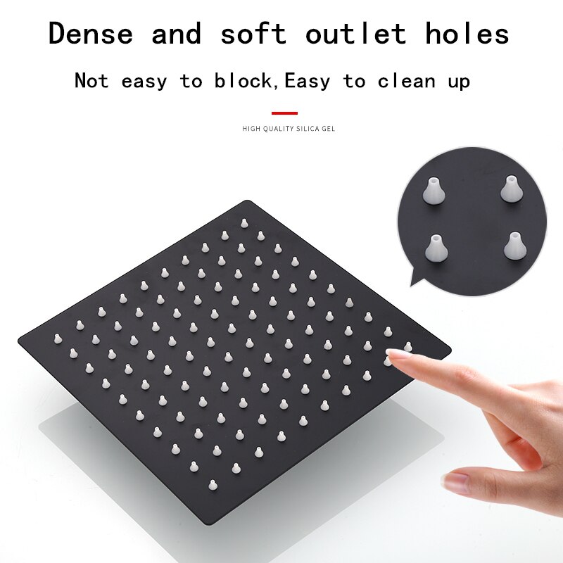 Shower Head,12 Inch Rainfall Shower Head In Matte Black, Ultra-Thin - View #4