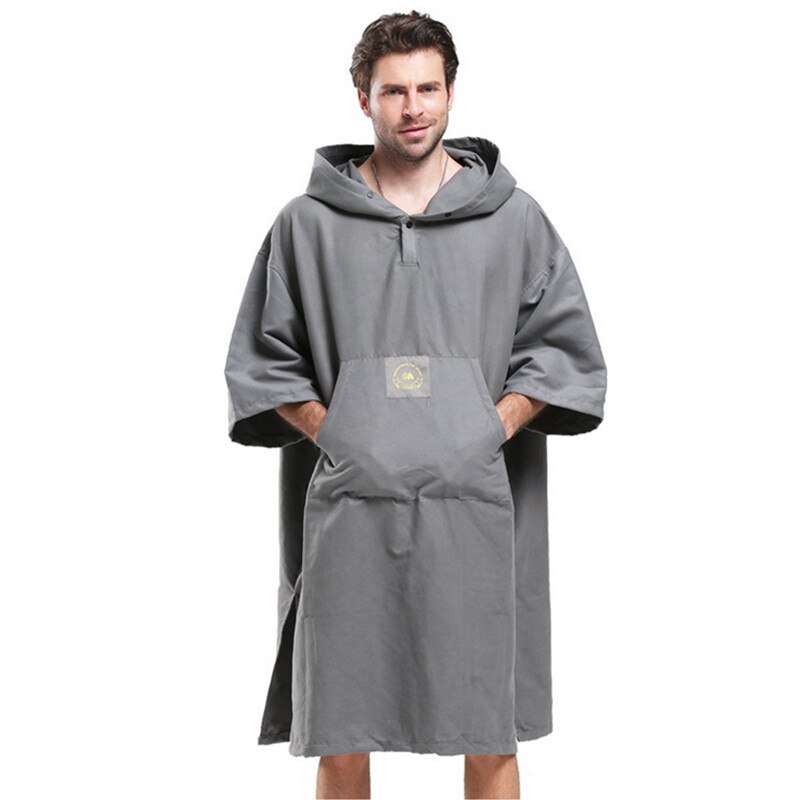 Poséidon impression Robe à langer serviette de bain en plein air adulte à capuche serviette de plage Poncho peignoir serviettes femmes homme peignoir LST