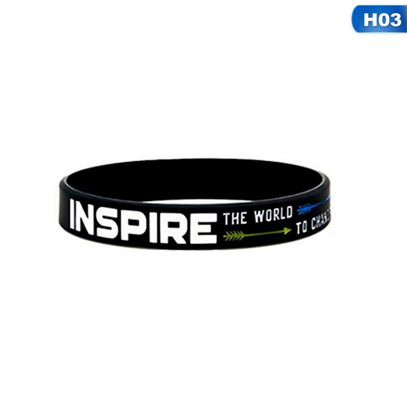 Frauen Männer Armbänder Traum, Glauben, Inspire, Schaffen Silikon Armbänder Groß Pack Von Inspirational Nachricht Armbänder: 03