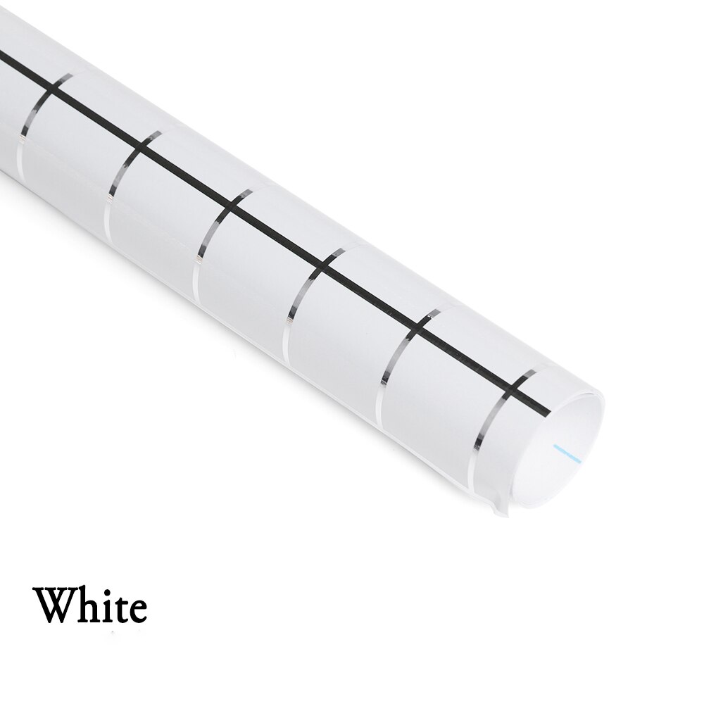 Aluminiumsfolie selvklæbende tapet badeværelse vandtæt skrub mosaik vægfliser klistermærker køkken olietæt tapet: Hvid / 200 x 45cm