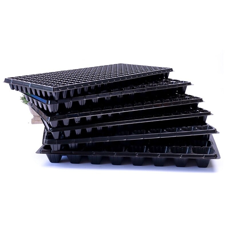 5 Stuks Dikker Kwekerij Pot Plaat 200 Gaten Plastic Tuin Plant Containers Zaailing Starter Voortplanting Lade Voor Succulent Bloem
