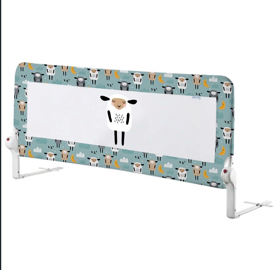 Hög säkerhet säng skenor barriär roliga lamm eller baby säng barriär rosa blå