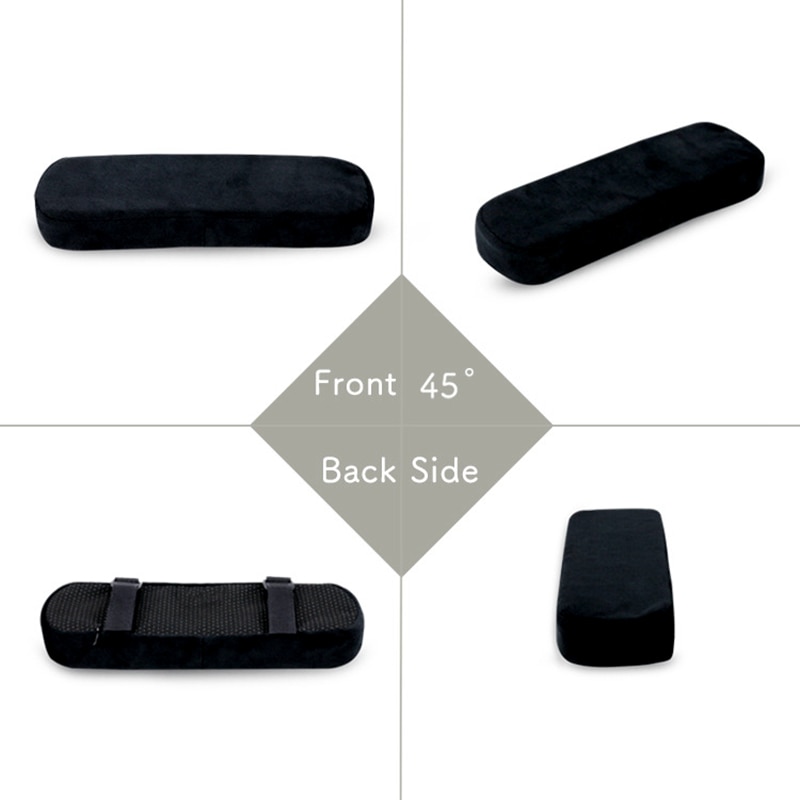 2 pack Ergonomische Traagschuim Bureaustoel Armsteun Pads Comfy Gaming Stoelen Arm Rest Kussen voor Ellebogen Onderarmen Overdrukventiel