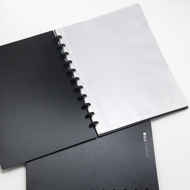 Carpeta transparente A4 con agujeros para guardar documentos, carpeta de encuadernación de almacenamiento de PVC, con anillas, hojas sueltas, para cuaderno, manualidades, 10 unidades