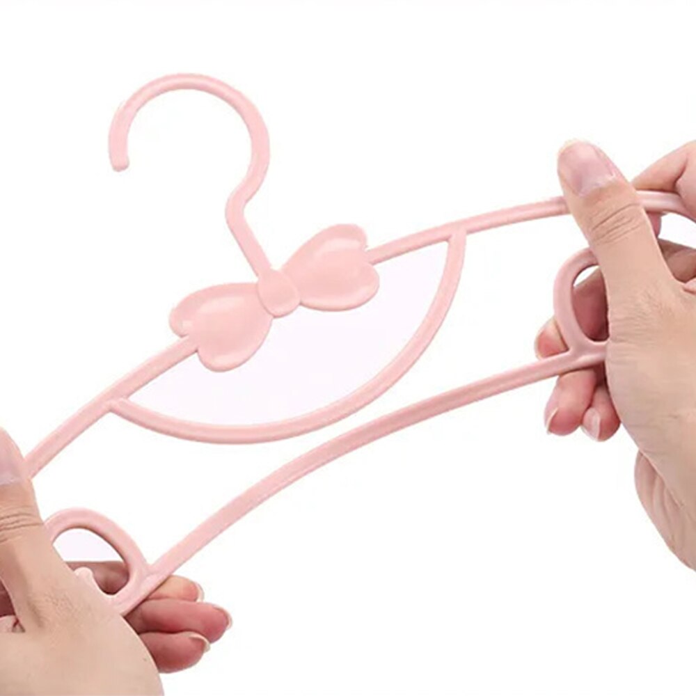 Cintre à nœud papillon pour vêtements, 10 pièces, présentoir en plastique, cintre coupe-vent pour enfants, organisateur de vêtements pour bébés