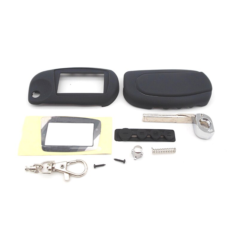 case voor Scher-Khan Magicar 5 6 ongesneden blade fob case cover M5 M6 vouwwagen flip remote + Sleutelhanger glas
