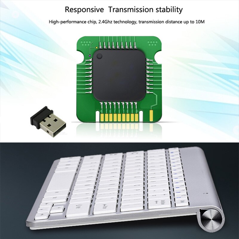 Teclado inalámbrico de 2,4G con ratón, Mini teclado Multimedia, conjunto de ratón para portátil, Mac, escritorio, PC, TV, suministros de oficina