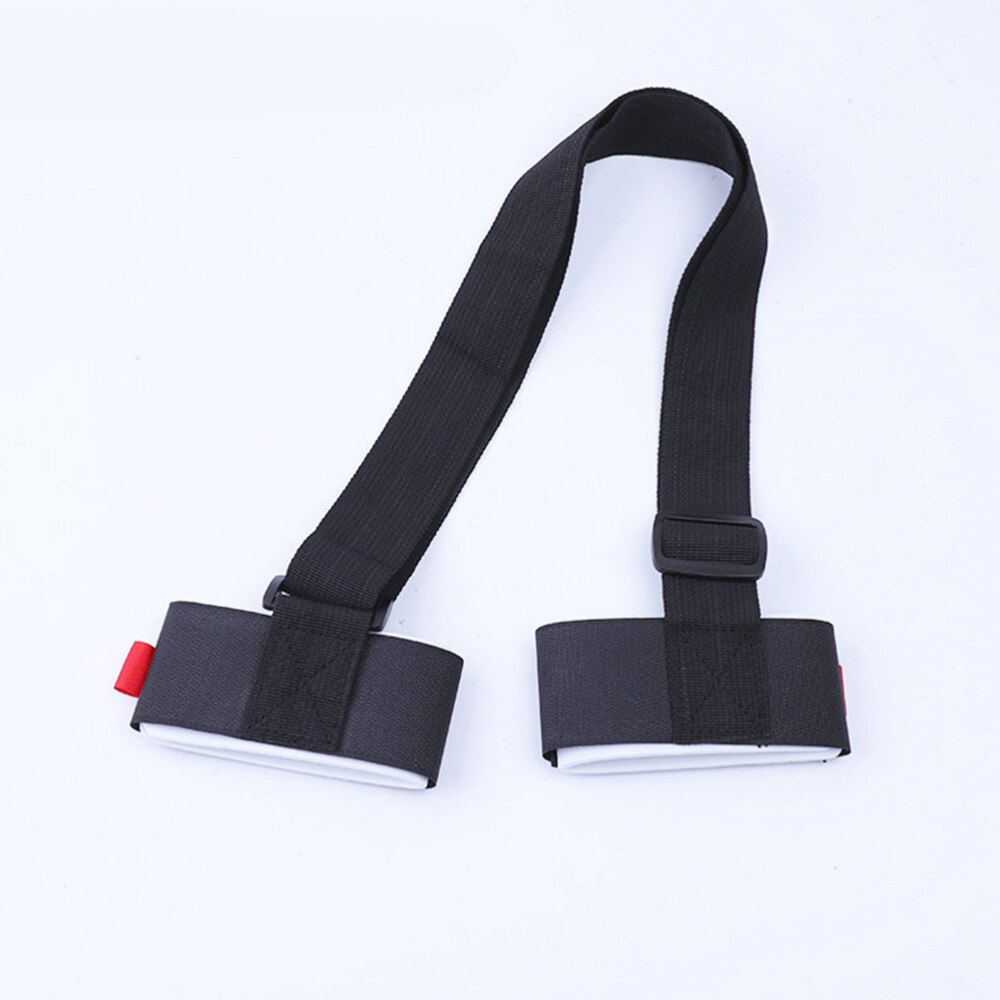 2 stücke Einstellbare Ski Strap Snowboard Schulter Hand Griff Träger Riemen Bindung Schutz Krawatte (Schwarz und Rot)
