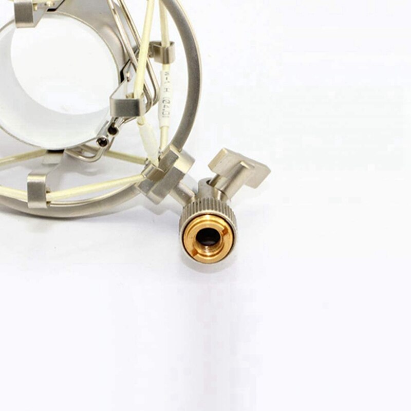 12PCS Female Threaded Nut Screw Adapters Microphone Clip Holder Nut Adapters For Mic Microphone Stand, Golden &amp; Silver