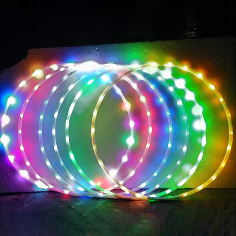 LED Licht Reifen Tanzen Fitness Kreis Durchführung Sport Ausrüstungen verlieren Gewicht Für freundlicher Erwachsenen Hause Innen Multi Farbwechsel