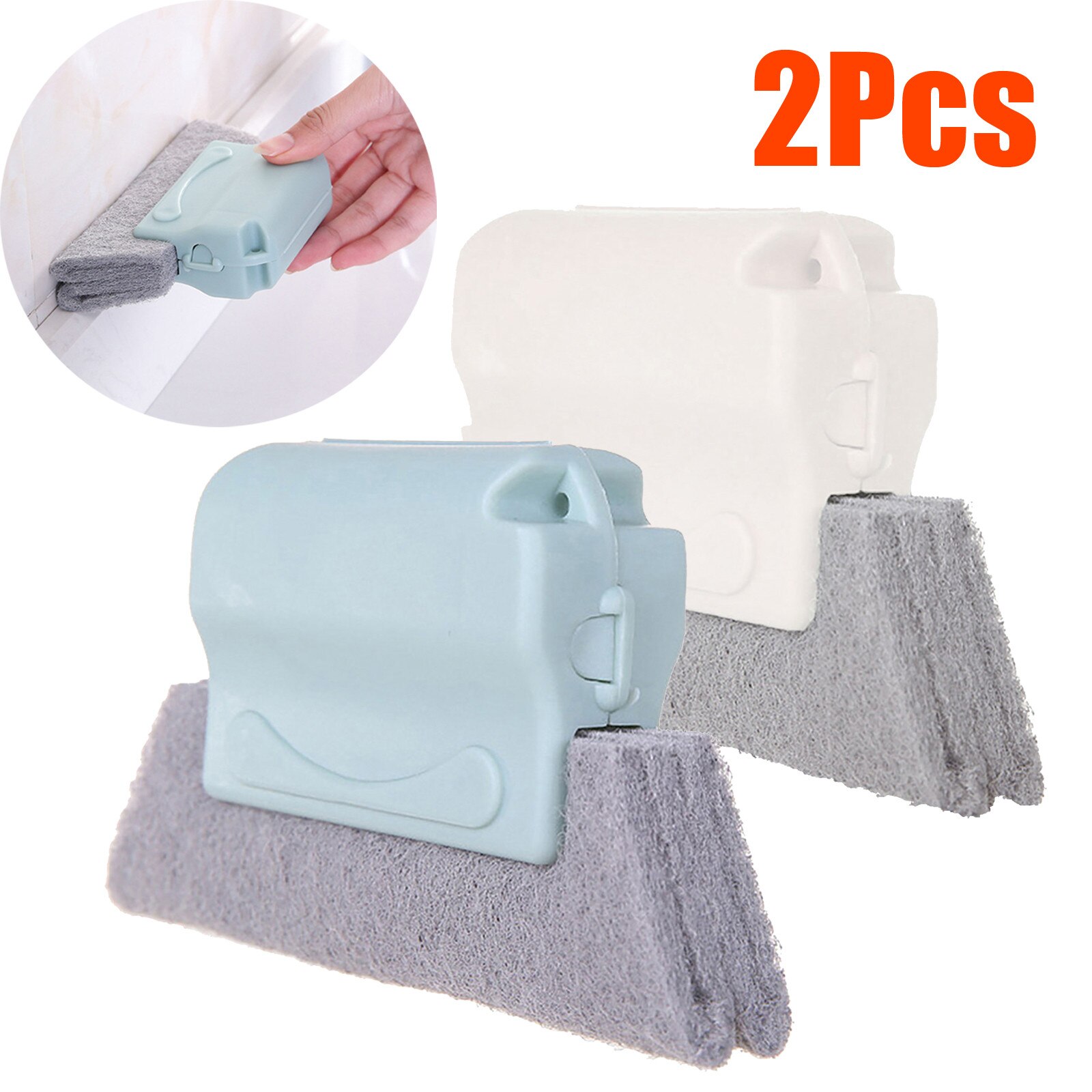 2 Venster Reinigingsborstel Venster Groef Schoonmaakdoekje Windows Slot Cleaner Brush Voor Glazen Deur Vloer Kloof Huishoudelijke Schoonmaken Tool