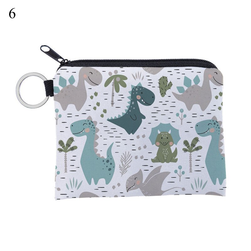 1 Pcs Unisex Cartoon Alpaca Printing Coin Purse Waterproof Small Zipper Purse Card Key Pouch Mini Square Wallet For: 6