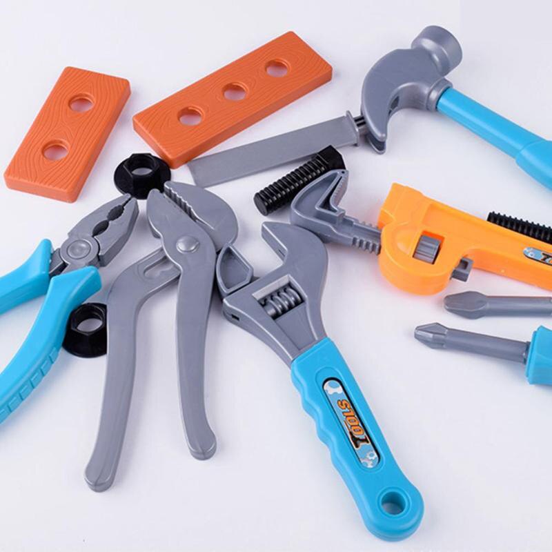 14Pcs Kinder Tragbare Toolbox Spielzeug Simulation Demontage Reparatur Tool Set Pretend Spielen Spielzeug Kit