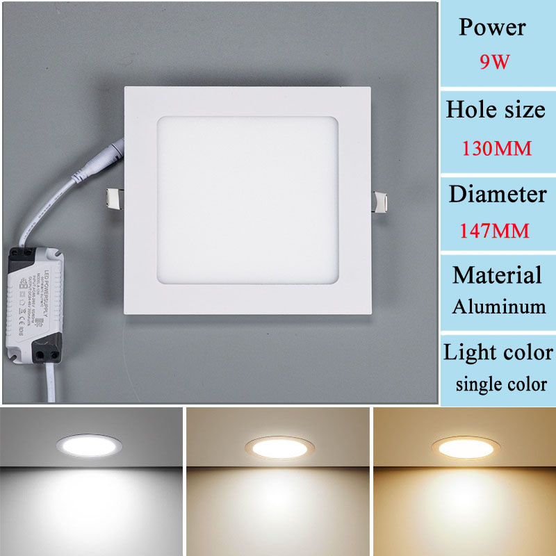 Panel de luz LED integrado NEARCAM, luz de techo oculta 3W6W12W15W18W, luz descendente para el hogar, luz plana, luz de techo comercial