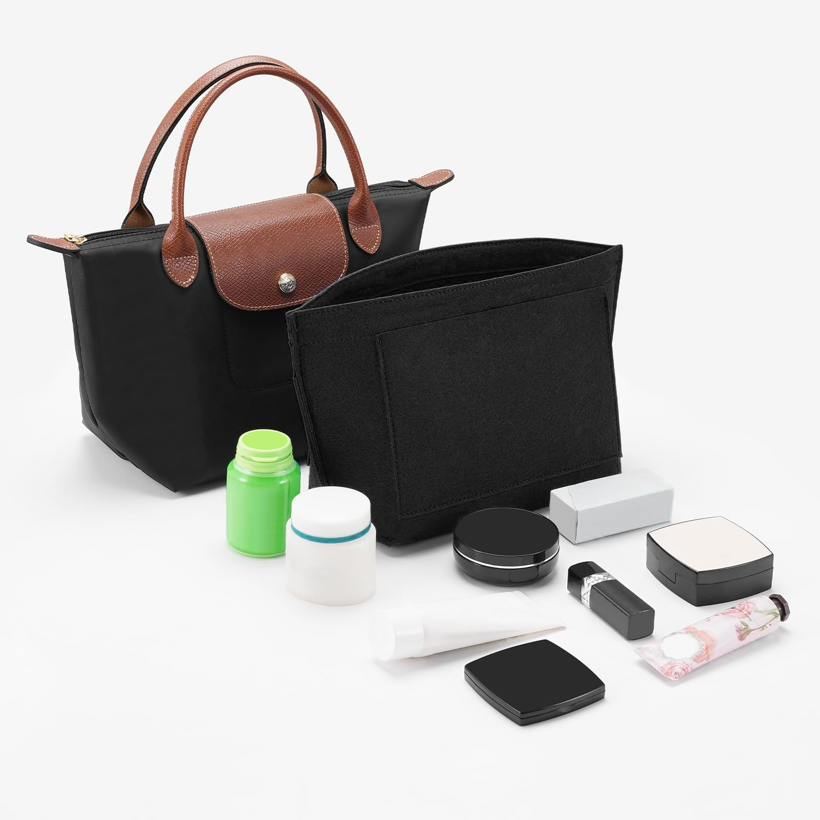 Insert d'organisateur de sac à main, organisateur de sac en feutre pour organisateur de sac à main, 5 couleurs, 3 tailles
