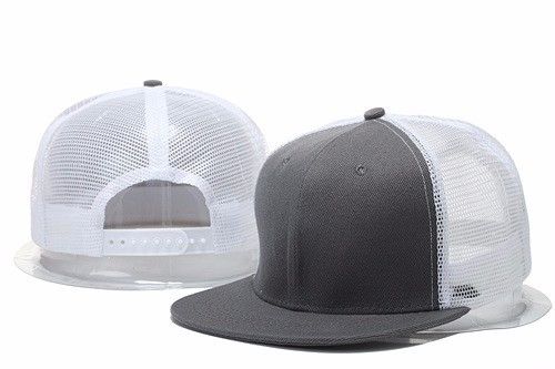 Novedad, gorra de béisbol Unisex en blanco para hombres y mujeres, gorras Bboy Snapback planas y ajustables de Hip-Hop: White Grey