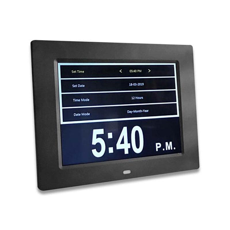 8 digital clock digital dia relógio led calendário hora data semana exibição visual com relógio para os idosos comprometimento adequado eletrônico t6a8