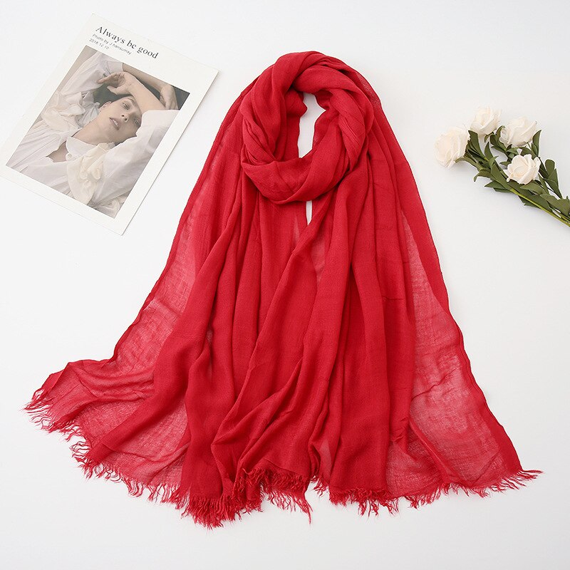 Viskose moslemisches hijab Turban soild farbe frauen tücher und wickelt Malaysia hijab schal weibliche übergroßen pashmina: 11