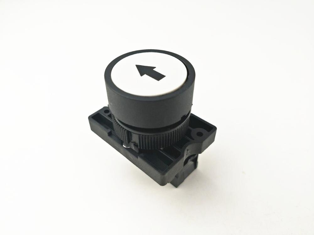 Self reset button switch 22mm start stop button with the arrow symbol XB2 flat touch switch button: white